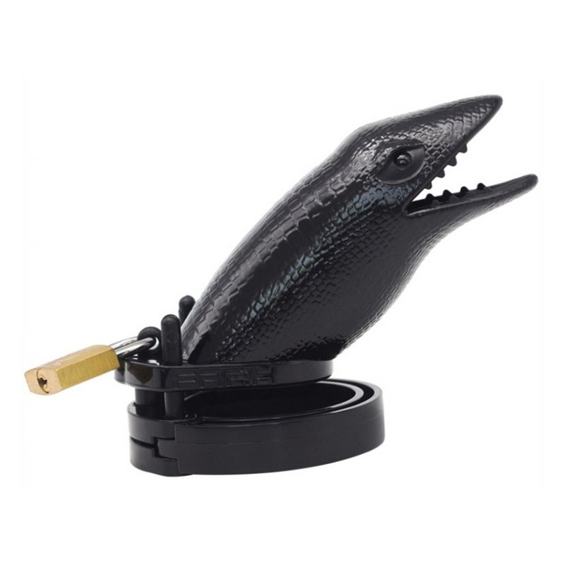 Generique Cage de chasteté Crocodile 10 x 3.5cm Noire